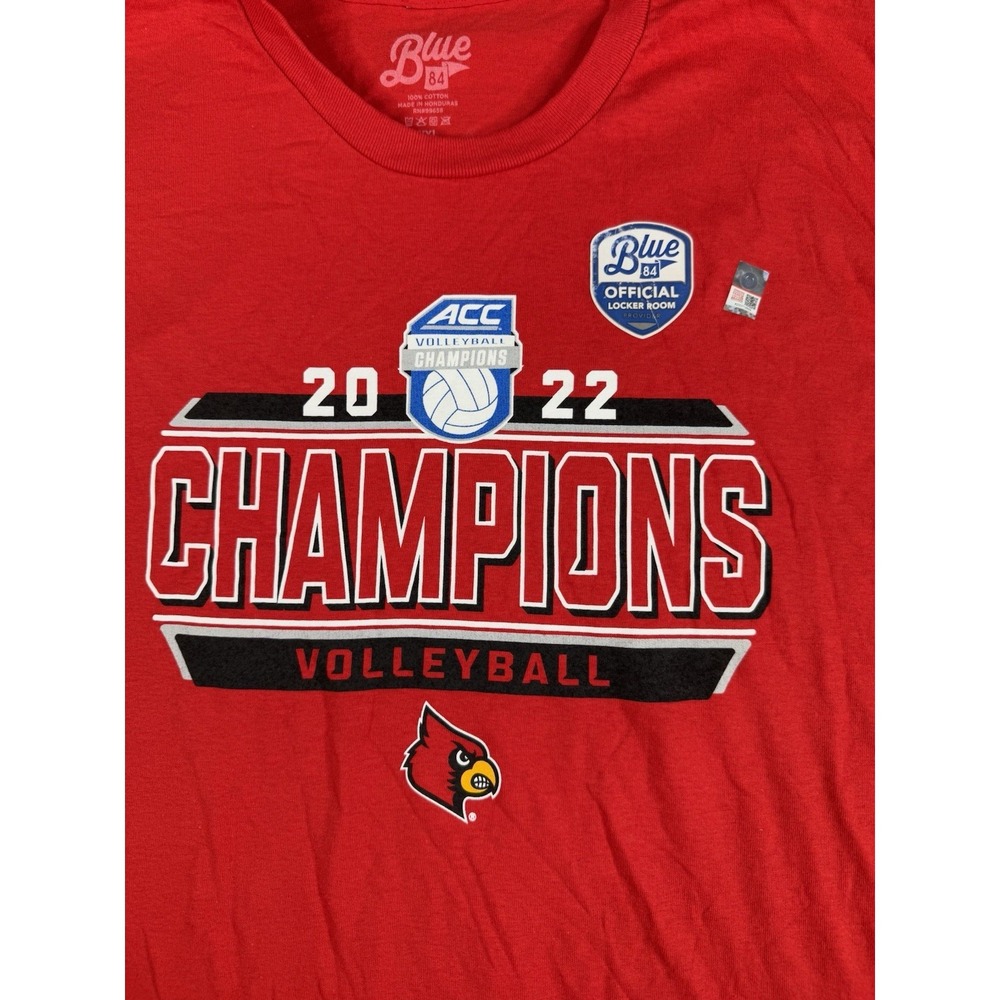 Louisville Cardinals Volleyball Champs 2022 Women's Red Shirt Size 2XL*‎